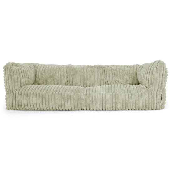 3-Sitzer Albert Sitzsacksofa - Ultra Plüsch Cord Salbeigrün 01