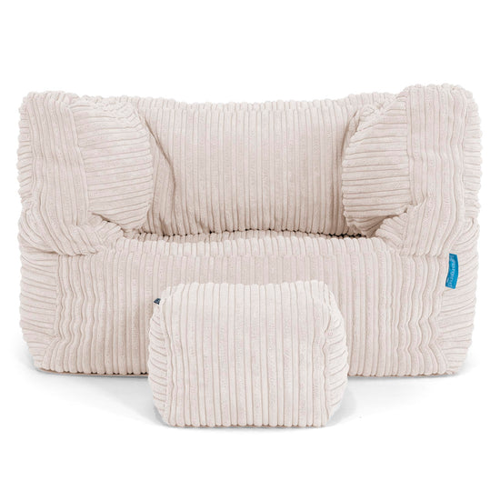 Albert Kinder Sitzsack Sessel 1-5 Jahre - Cord Elfenbein 03
