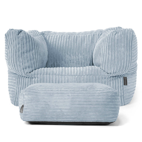 Albert Sitzsack Ohrensessel - Cord Baby Blau 02