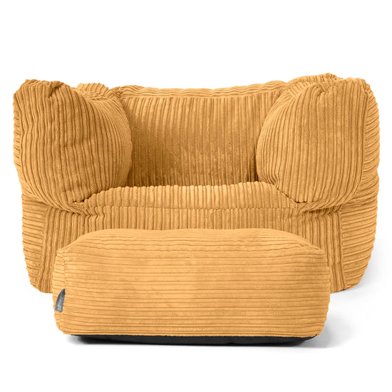 Albert Sitzsack Ohrensessel - Cord Goldhonig 02