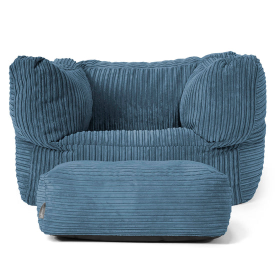 Albert Sitzsack Ohrensessel - Cord Marineblau 02