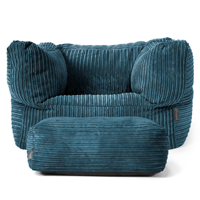 Albert Sitzsack Ohrensessel - Cord Marineblau 02