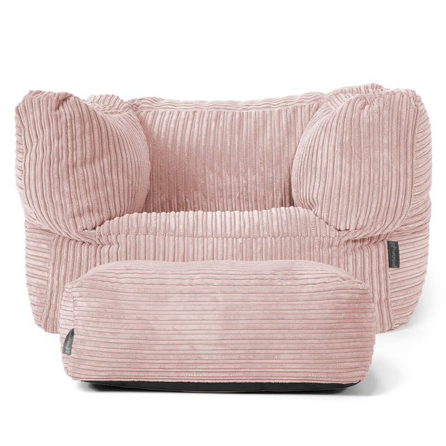 Albert Sitzsack Ohrensessel - Cord Rosa 02