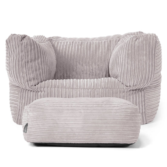 Albert Sitzsack Ohrensessel - Cord Silbergrau 02