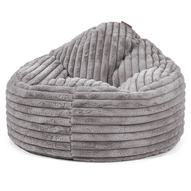 Archi Sitzsack - Ultra Plüsch Cord Grau 01