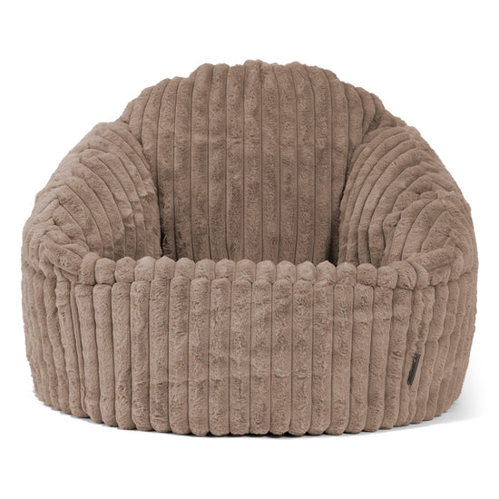 Bubble Sitzsack Sessel - Ultra Plüsch Cord Nerzfarben 01