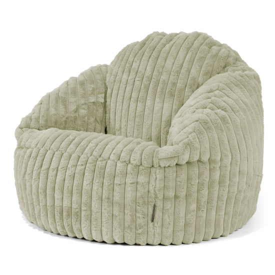 Bubble Sitzsack Sessel - Ultra Plüsch Cord Salbeigrün 04