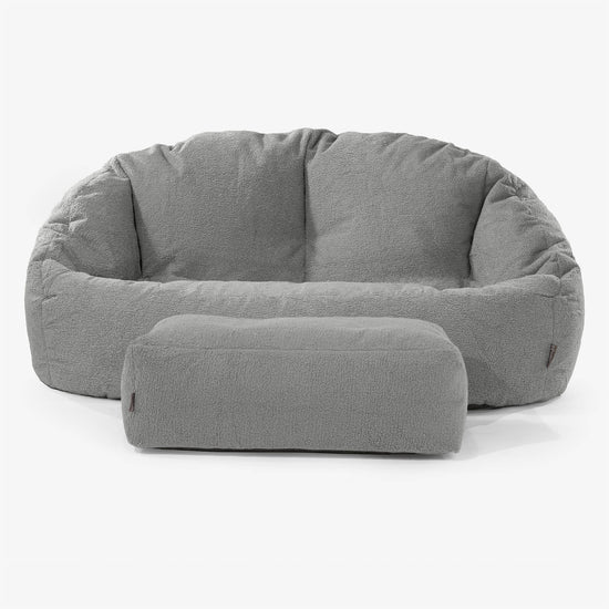 Bubble Sitzsack Sofa - Bouclé Grau 02