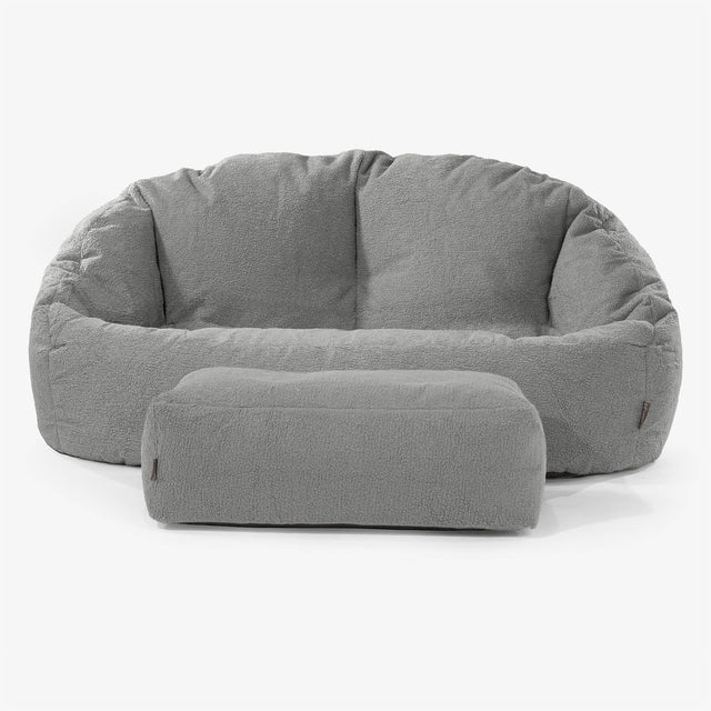 Bubble Sitzsack Sofa - Bouclé Grau 02