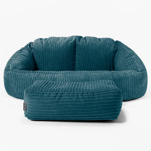 Bubble Sitzsack Sofa - Cord Blaugrün 02