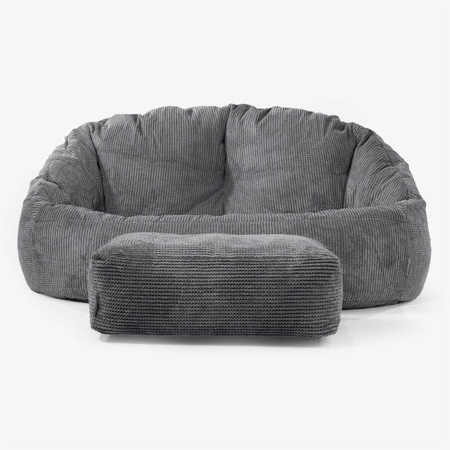 Bubble Sitzsack Sofa - Pom-Pom Schwarz 02
