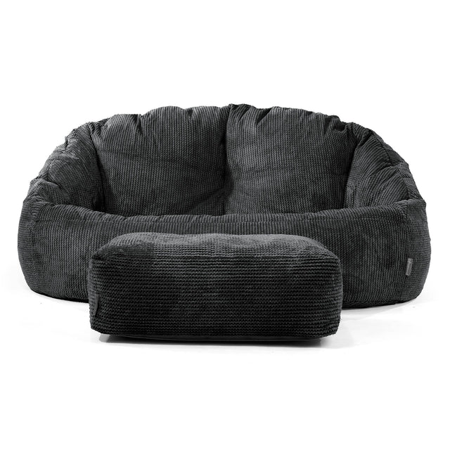 Bubble Sitzsack Sofa - Pom-Pom Schwarz 02