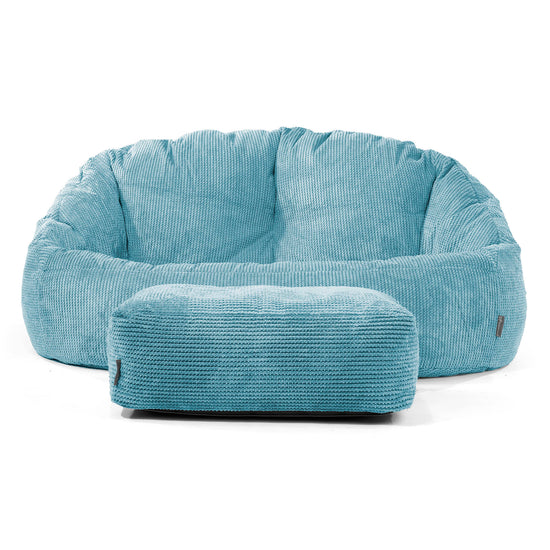 Bubble Sitzsack Sofa - Pom-Pom Türkis 02