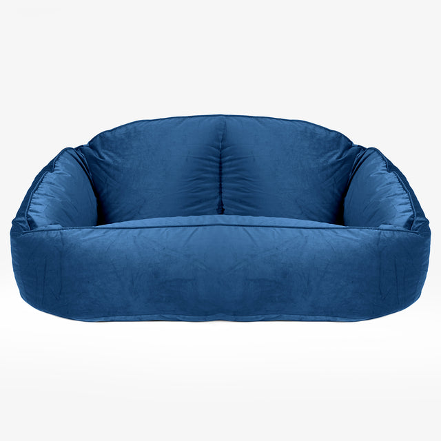 Bubble Sitzsack Sofa - Samt Marineblau 01