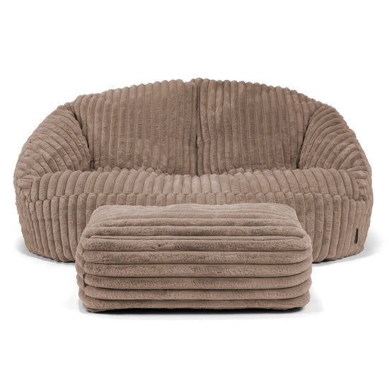Bubble Sitzsack Sofa - Ultra Plüsch Cord Nerzfarben 02
