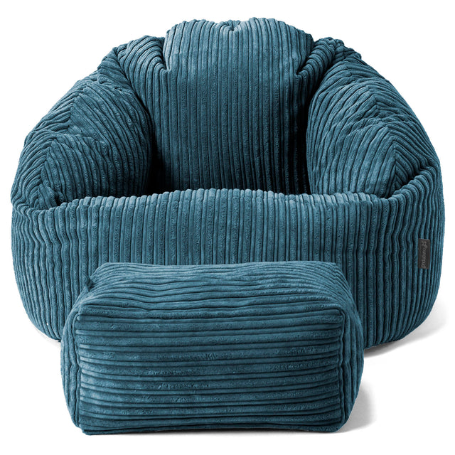Bubble Sitzsack Sessel - Cord Marineblau 02