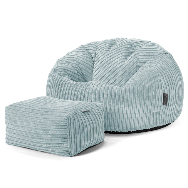 Klassischer Sitzsack Sessel - Cord Mintgrün 02