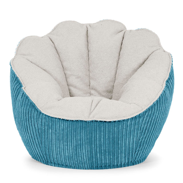 Natalia Sacco Sitzsack Stuhl - Bouclé & Cord Türkis 01
