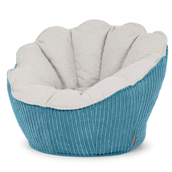 Natalia Sacco Sitzsack Stuhl - Bouclé & Cord Türkis 02