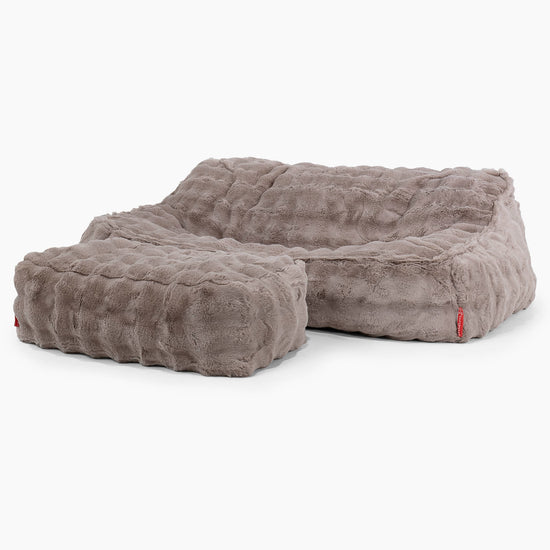 Das Slouchy Sitzsack Sofa - Bubble Pelz Nerzfarben 03