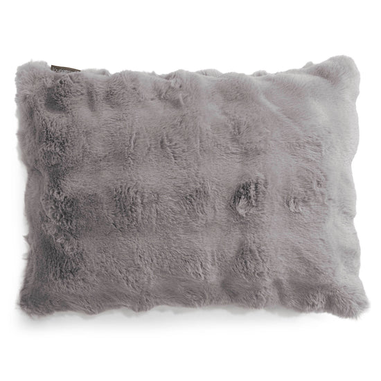 Dekokissen / Sofa Kissenbezug 35 x 50cm - Bubble Pelz Grau 01