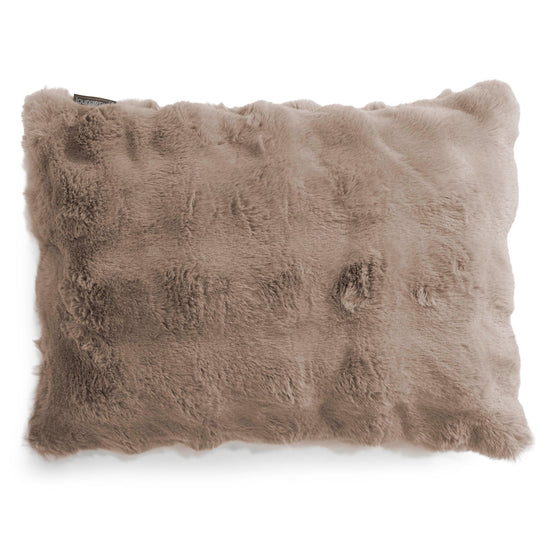 Dekokissen / Sofa Kissenbezug 35 x 50cm - Bubble Pelz Nerzfarben 01