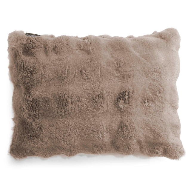 Dekokissen / Sofa Kissenbezug 35 x 50cm - Bubble Pelz Nerzfarben 01