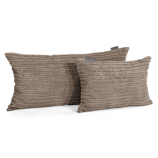 Dekokissen / Sofa Kissenbezug 35 x 50cm - Cord Beigegrau 03