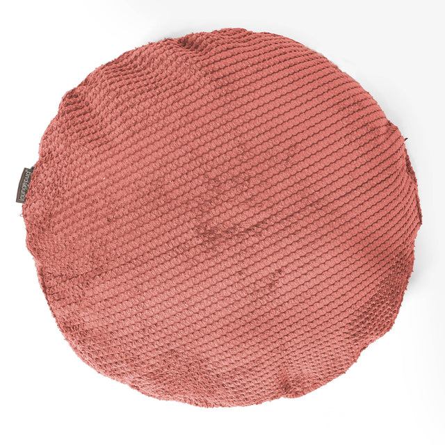 Dekokissen / Sofa Kissenbezug Rund 50cm - Pom-Pom Kürbisorange 01