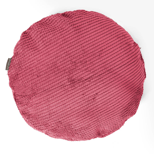 Dekokissen / Sofa Kissenbezug Rund 50cm - Pom-Pom Pastellrot 01