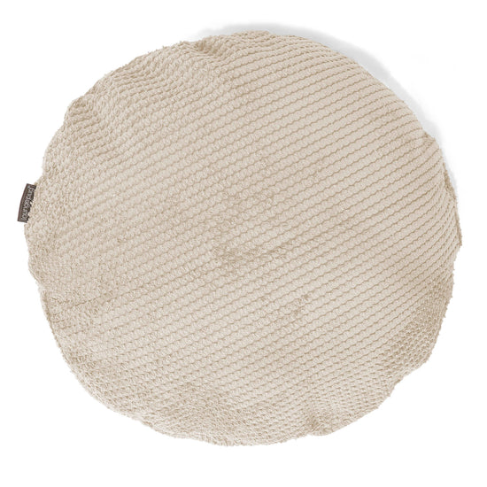 Dekokissen / Sofa Kissenbezug Rund 50cm - Pom-Pom Creme 01