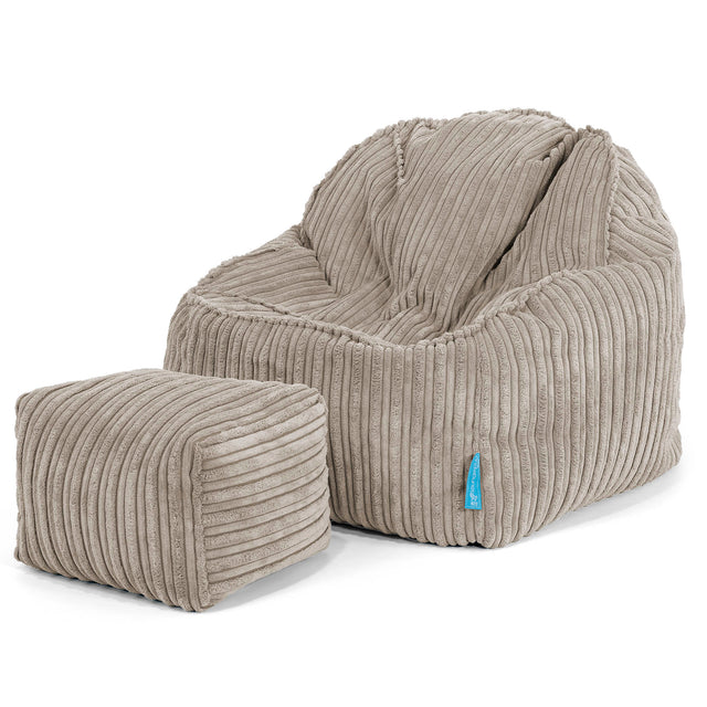 Der Slouchy Kinder Sitzsack 2-6 Jahre - Cord Nerzfarben 03
