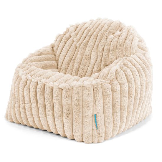 Der Slouchy Kinder Sitzsack 2-6 Jahre - Ultra Plüsch Cord Creme 01