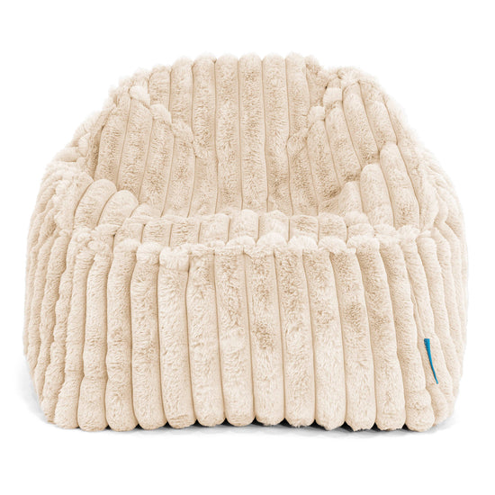 Der Slouchy Kinder Sitzsack 2-6 Jahre - Ultra Plüsch Cord Creme 02