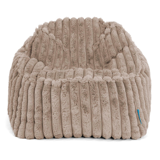Der Slouchy Kinder Sitzsack 2-6 Jahre - Ultra Plüsch Cord Nerzfarben 02
