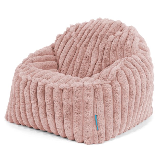 Der Slouchy Kinder Sitzsack 2-6 Jahre - Ultra Plüsch Cord Pastellrosa 01