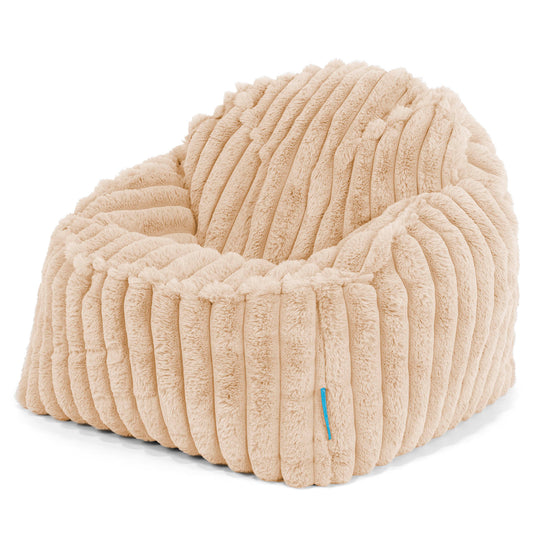 Der Slouchy Kinder Sitzsack 2-6 Jahre - Ultra Plüsch Cord Pfirsich 01