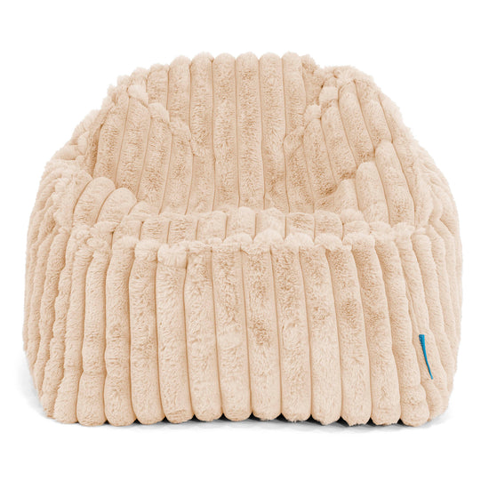 Der Slouchy Kinder Sitzsack 2-6 Jahre - Ultra Plüsch Cord Pfirsich 02