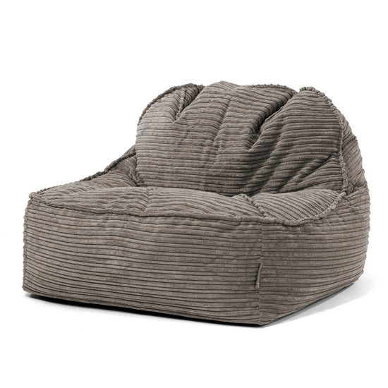 Der Slouchy Sitzsack Sessel 2.0 - Cord Graphitgrau 01