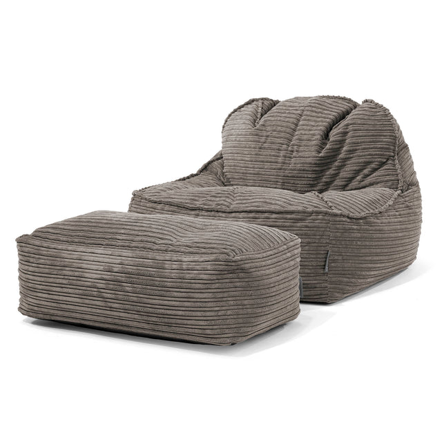 Der Slouchy Sitzsack Sessel 2.0 - Cord Graphitgrau 02