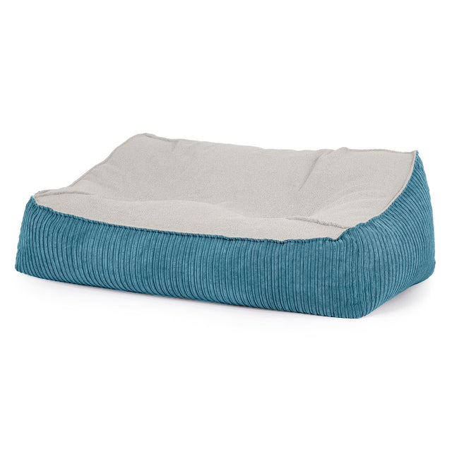 Das Slouchy Sitzsack Sofa - Bouclé & Cord Türkis 01