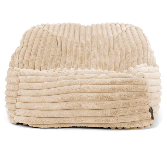 Der Slouchy Sitzsack Sessel - Ultra Plüsch Cord Creme 02