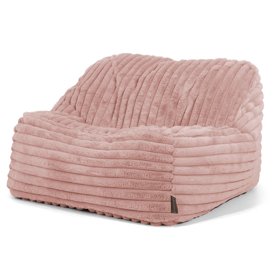 Der Slouchy Sitzsack Sessel - Ultra Plüsch Cord Pastellrosa 01