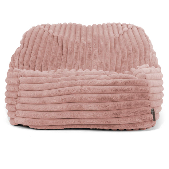 Der Slouchy Sitzsack Sessel - Ultra Plüsch Cord Pastellrosa 02