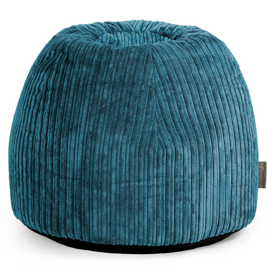 Schminktisch-Pouf-Hocker - Cord Blaugrün 01