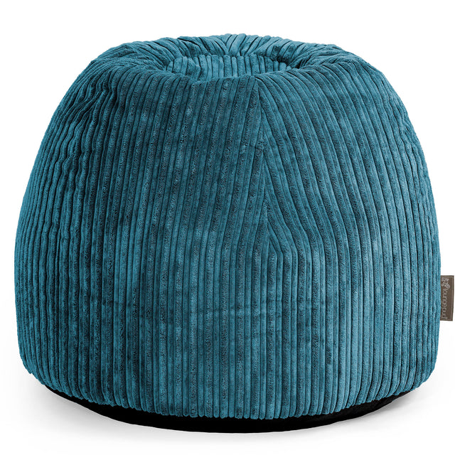Schminktisch-Pouf-Hocker - Cord Blaugrün 01