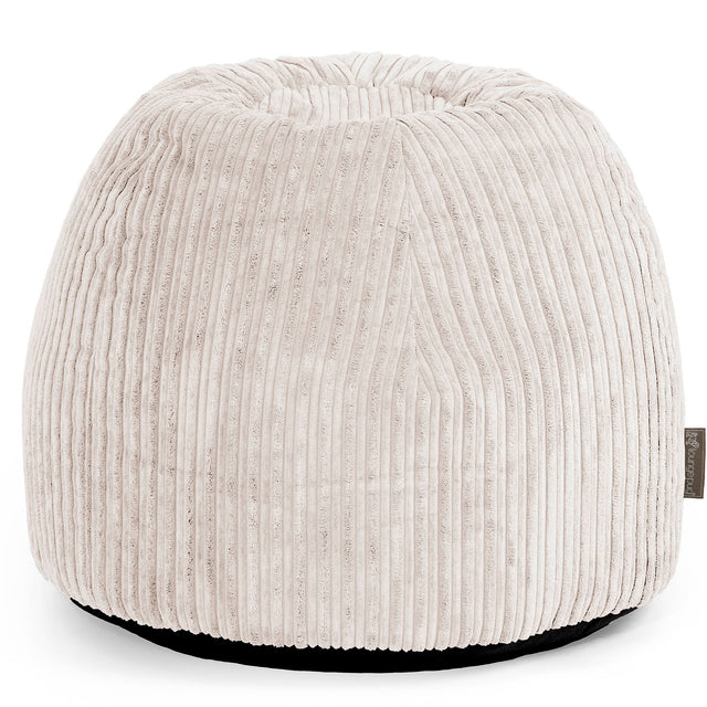 Schminktisch-Pouf-Hocker - Cord Elfenbein 01