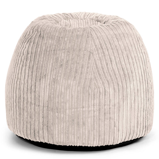 Schminktisch-Pouf-Hocker - Cord Elfenbein 02