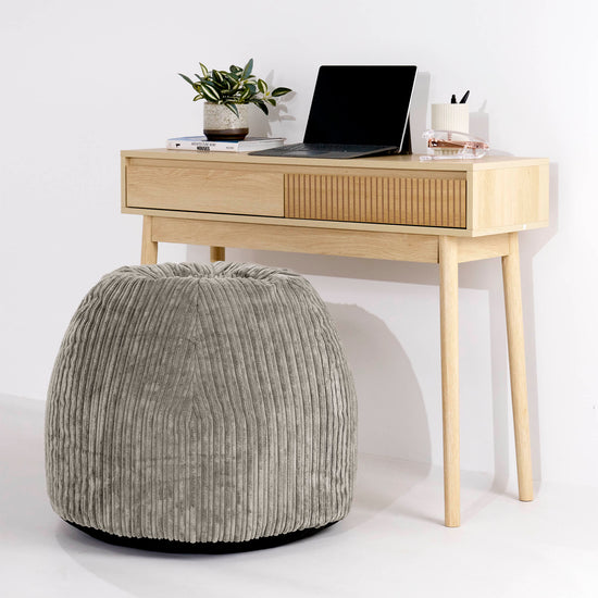 Ergonomischer Büropouf-Stuhl - Cord Nerzfarben 02