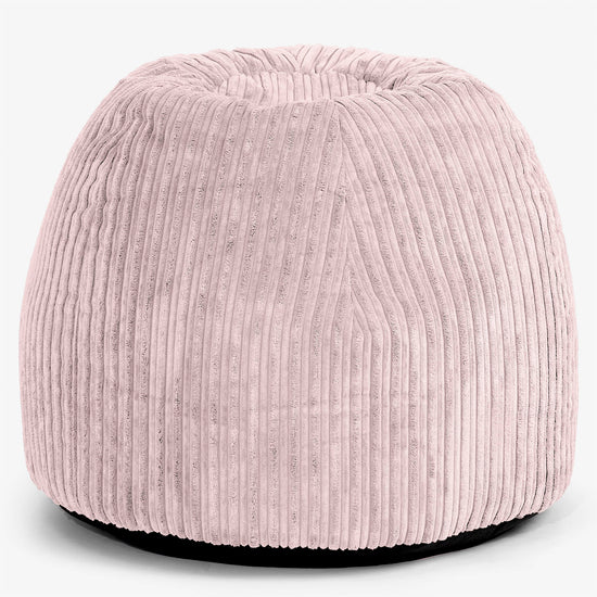 Ergonomischer Büropouf-Stuhl - Cord Rosa 01